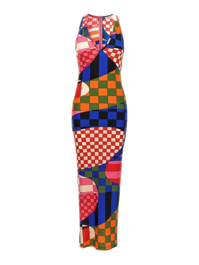 Emilio Pucci Giardino Print Dress In Multicolour
