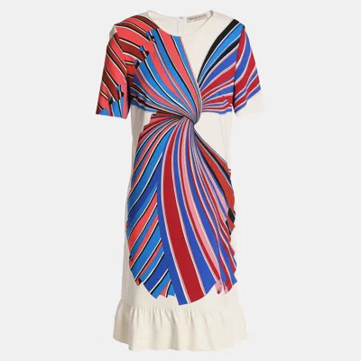 Pre-owned Emilio Pucci Viscose Knee Length Dress 44 In Multicolor