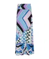Pucci Vivara-print A-line Maxiskirt In Blue/multicolor