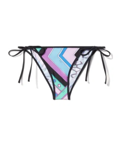 Emilio Pucci Vivara-print Bikini Bottoms In Black