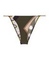 Pucci Vivara-print Bikini Bottoms In Green