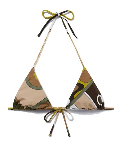 Pucci Vivara-print Bikini Top In Multicolor