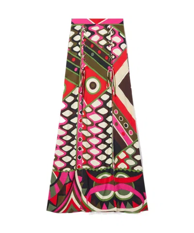 Emilio Pucci Vivara-print Maxi Skirt In Multicolor