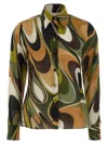 Emilio Pucci Abstract Wave Collared Shirt Long Sleeves