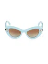 Pucci Women's Cat-eye Porcelain Blue And Brown Gradient Acetate Sunglasses In Blue