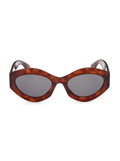 Emilio Pucci Women's 54mm Geometric Sunglasses In Brown