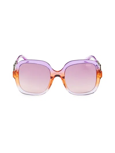 Emilio Pucci Women's 54mm Square Sunglasses In Violet