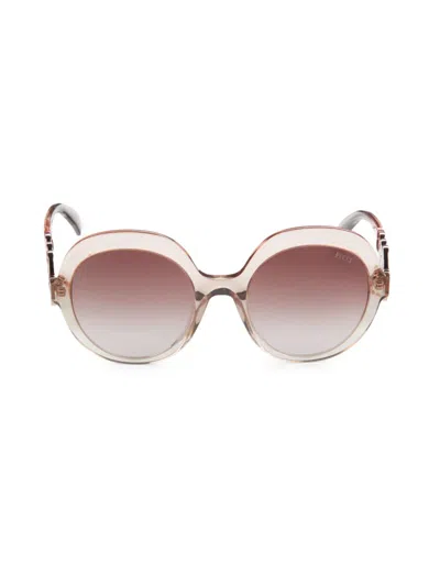 Emilio Pucci Women's 55mm Round Sunglasses In Pink