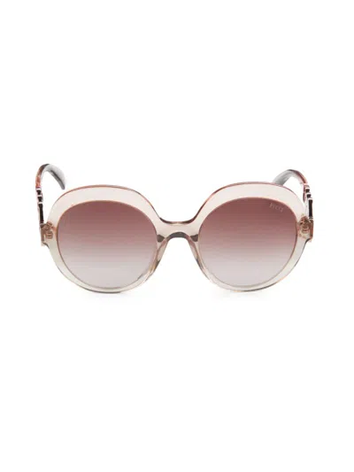 Pucci Women's 55mm Round Sunglasses In Orange