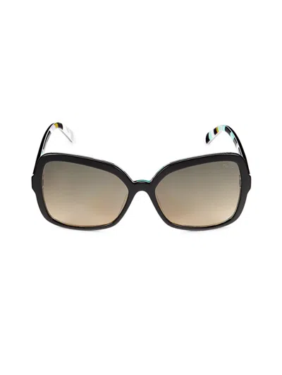 Emilio Pucci Women's 60mm Butterfly Sunglasses In Black