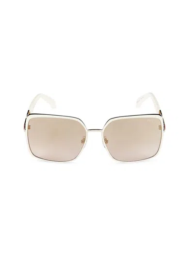 Emilio Pucci Women's 60mm Rectangle Sunglasses In Gold