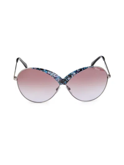 Emilio Pucci Women's 65mm Round Sunglasses In Grey