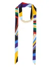 Pucci Silk Twill Bandeau Chain Bracelet In Multicolour