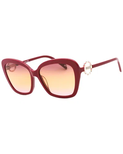 Emilio Pucci Women's Ep0165 58mm Sunglasses In Red