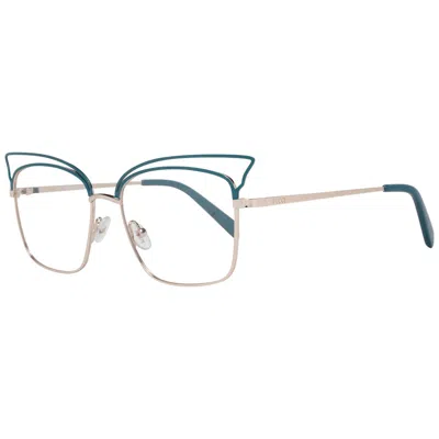 Emilio Pucci Turquoise Women Optical Frames In Blue