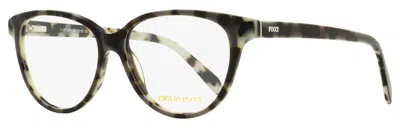 Pucci Women's Oval Eyeglasses Ep5077 020 Gray Havana 53mm In Multi