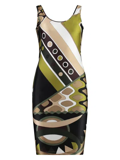 Emilio Pucci Women's Printed Dress | Size 44 | 4hjg304h720 Color 021 In Multicolor