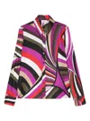 Pucci Fuchsia Multicolour Silk Shirt For Women In Fuchsia