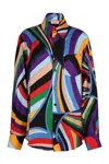 Pucci Vibrant Printed Silk Shirt In Multicolor