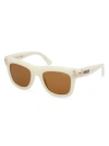 Pucci Women's  50mm Logo-detailed Square Sunglasses In White Brown
