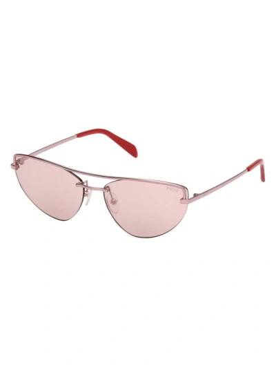 Pucci Women's  59mm Cat-eye Sunglasses In Shiny Pink Rose Mirror