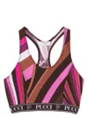 Emilio Pucci Abstract Print Crop Top In Multicolour