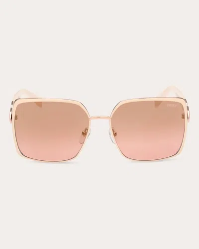 Pucci White Metal Sunglasses In Pink