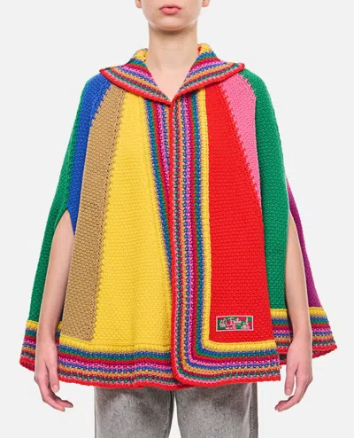 EMILIO PUCCI WOOL MULTICOLOR CAPE