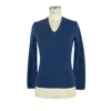 Emilio Romanelli Blue Cashmere Sweater In Blue