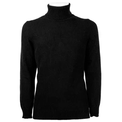 Emilio Romanelli Cashmere Men's Turtleneck Men's Sweater In Black