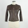 Emilio Romanelli Vera Leather Jackets & Women's Coat In Brown