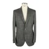 Emilio Romanelli Gray Wool Blazer In Grey