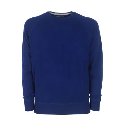 Emilio Romanelli Navy Blue Cashmere Crew Neck Sweater