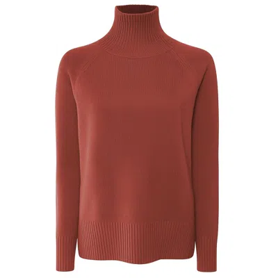 EMILIO ROMANELLI EMILIO ROMANELLI RED CASHMERE WOMEN SWEATER WOMEN'S TURTLENECK