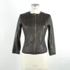 Emilio Romanelli Sleek Black Leather Jacket For Elegant Evenings