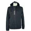 Emilio Romanelli Sleek Hooded Full Zip Jacket In Black