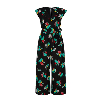 Emily And Fin Women's Black / Green / Pink Nora Black Summer Fruits Jumpsuit In Black/green/pink