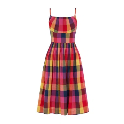 Emily And Fin Women's Enid Jaipur Plaid Dress In Red