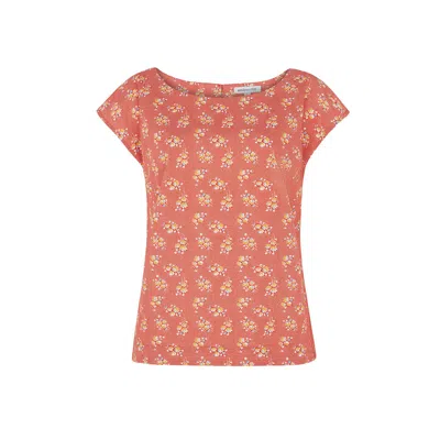 Emily And Fin Women's Yellow / Orange / Red Edna Paprika Ditsy Floral Top In Yellow/orange/red