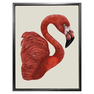Emily Carter Antique Flamingo Ii Fine Art Print - A3 In Red