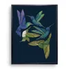 Emily Carter Antique Hummingbirds I Indigo Fine Art Print S In Blue