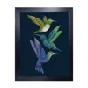Emily Carter Antique Hummingbirds Ii Indigo Fine Art Print M In Black