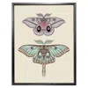 Emily Carter Antique Luna & Automeris Frankae Moths Fine Art Print A4 In Multi