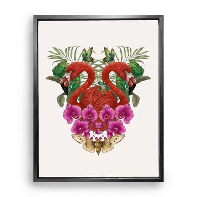 Emily Carter Antique Tropical Flamingo Fine Art Print - A5