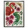 Emily Carter Antique Tropical Flora & Fauna - Cream Fine Art Print A4 In Multi