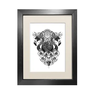 Emily Carter Black 'art Deco Flamingo' - Fine Art Print A3