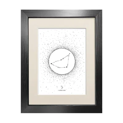 Emily Carter Black 'capricorn Star Sign' - Fine Art Print A3