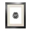 Emily Carter Black 'cerebellum' - Fine Art Print A4 In Black