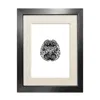 Emily Carter Black 'cerebellum' - Fine Art Print A5 In Black
