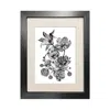 Emily Carter Black 'floral Bouquet' Fine Art Print A4 In Black